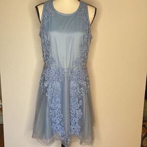 Badgley Mischka Dress Sleeveless Periwinkle Dress